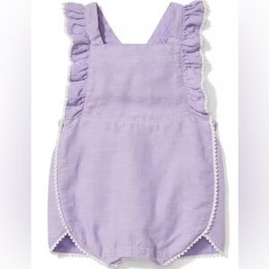 Janie and Jack Ruffle Pom-Pom Trim One-Piece Sz 0-3M